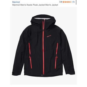 NWT Marmot Keele Peak Jacket Men's Black Sz Medium 41040 Outdoors Hiking